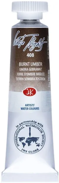 Vopsea de acuarelă Paleta Neva Leningrad, Nopțile albe - 408, Umbră arsă, 10 ml