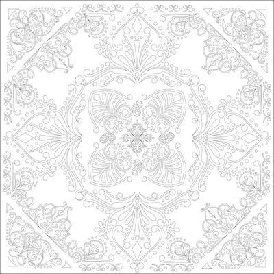 Set 2 x Carton panzat pre-desenat Mandala Art Therapy Phoenix