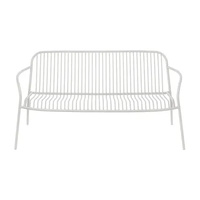 Bancă de grădină gri deschis din metal Yua Wire – Blomus