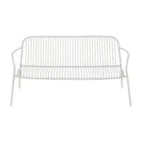 Bancă de grădină gri deschis din metal Yua Wire – Blomus