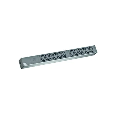 PDU19'' 12xC13, 2 m fisa C14, AL, protectie fuzibil 10A
