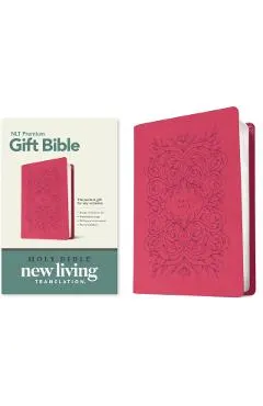 Premium Gift Bible NLT (Red Letter, Leatherlike, Very Berry Pink Vines)