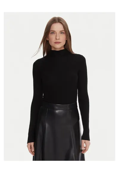 Pulover - negru - din material moale - dama