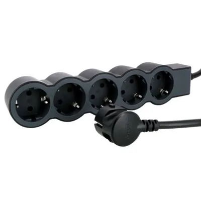 Prelungitor Sch 5x2p+t Standard 3m 1,5mm2 Negru