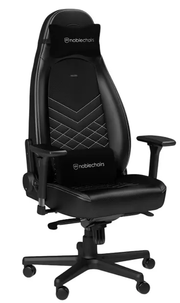 Scaun gaming noblechairs - ICON, negru/alb