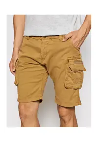 Pantaloni scurti barbati - slim fit - maro - bumbac -