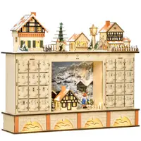 Calendar de Advent, calendar de Craciun, decoratiunde de Craciun HOMCOM | Aosom Romania