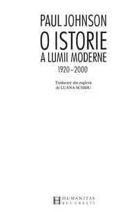 O istorie a lumii moderne