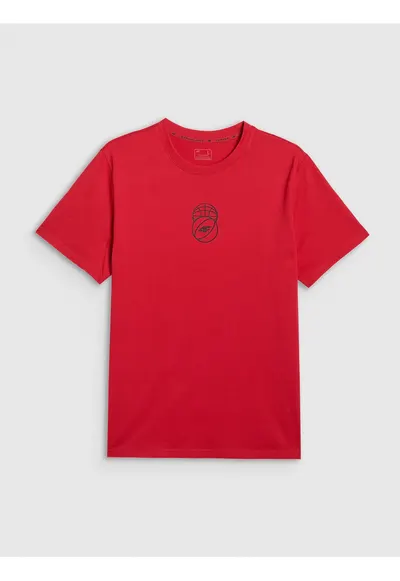 Tricou barbati - bumbac - rosu - regular - cu imprimeu