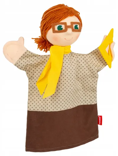 Păpușă de teatru Moravska ustredna Brno - Învățătoare, 26 cm