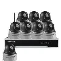 Sistem supraveghere exterior IP WiFi Hikvision KIT-HK-WF-8EXT2MP20IR-P, 2MP, 2.8-12 mm, IR 20 m, slot card, PoE