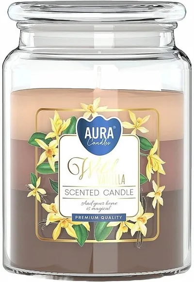 Lumânare parfumată Bispol Aura - Wild Vanilla, 500 g