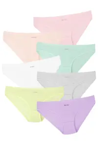 Chiloti basic dama, Emma Comfort, set 7 perechi (Marime chilot: 3XL)
