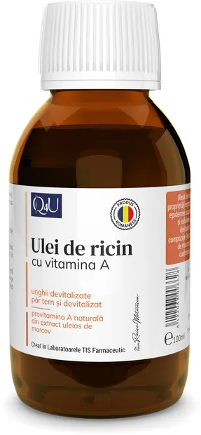 Ulei de ricin cu Vitamina A, 100ml, Tis Farmaceutic