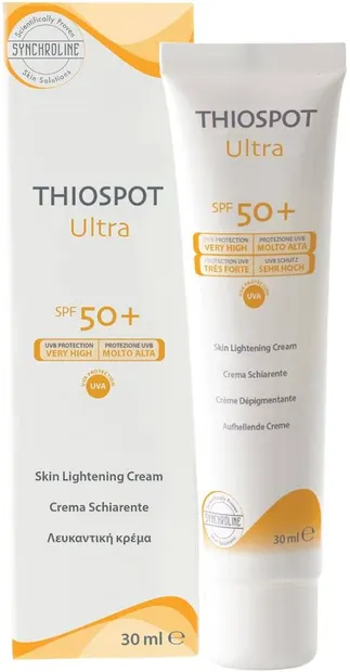 Synchroline Thiospot Cremă depigmentantă pentru față și corp Ultra, SPF50+, 30 ml