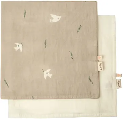Set de scutece pentru bebeluși Cotton Hug - Păsări, 70 x 70 cm, 2 buc