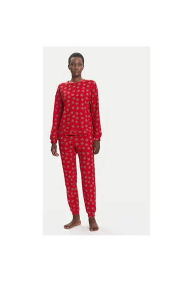 Pijama dama 38DK3P03L - Bumbac - Rosu