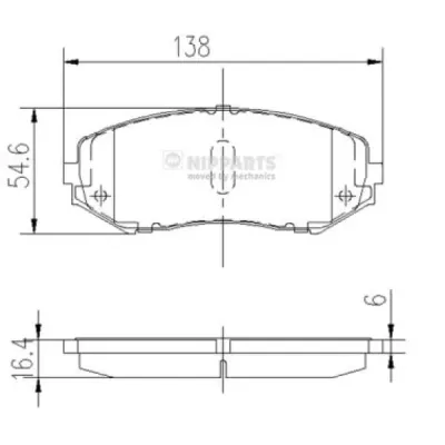 Set placute frana, frana disc NIPPARTS J3608029