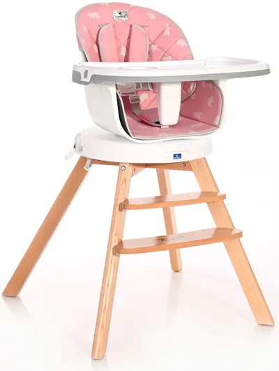 Scaun de masa cu sezut rotativ Lorelli - Napoli, Pink Bears