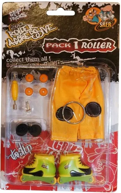 Jucarie oentru degete Grip&Trick - Role, rosii-galbene