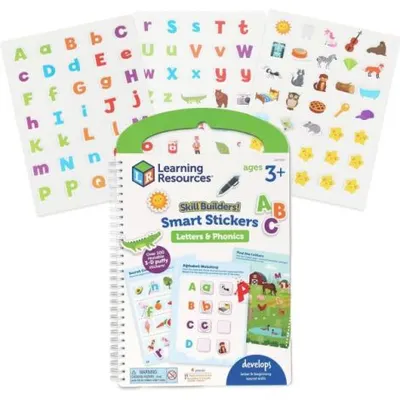 Set activitati educative cu abtibilduri - litere si sunete (lb.engleza)