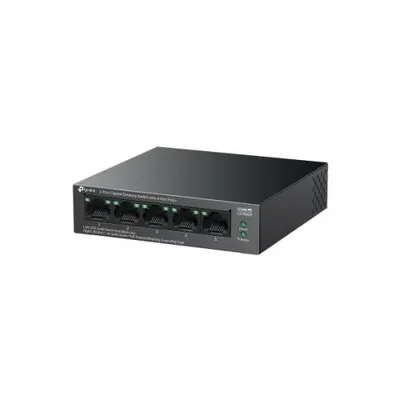 "5-Port Gigabit Desktop Switch with 4-Port PoE+ PORT: 4× Gigabit PoE+ Ports, 1× Gigabit Non-PoE Port SPEC: 802.3af/at, 65 W PoE