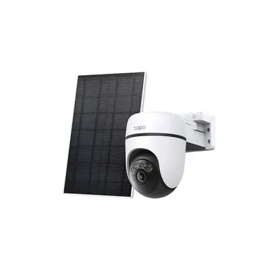 Camera supraveghere WiFi PT cu panou solar TP-Link Tapo C630 KIT, 5MP, 4 mm, IR/Lumina alba 16 m, microfon si difuzor, acumulator 6700 mAh, sirena, slot card