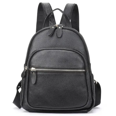 Rucsac pentru dama, Abana GT2005, piele naturala, Negru