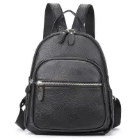 Rucsac pentru dama, Abana GT2005, piele naturala, Negru