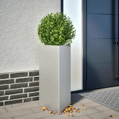 Gossi jardiniera gradina 2 buc. 40x34,5x70cm otel galvanizat triunghi