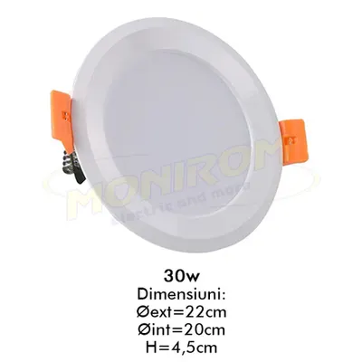 Spot led ingropat (598/plastic) 30w/6400k *TV 0,25ron