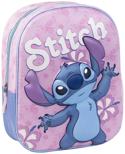 3D Ghiozdan de grădiniță Cerda Stitch - Roz