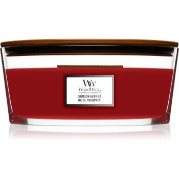 Woodwick Crimson Berries lumânare parfumată cu fitil din lemn (hearthwick)