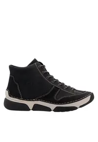 Ghete casual - dama - ANTISTRESS - 45906-00 negru - piele naturala