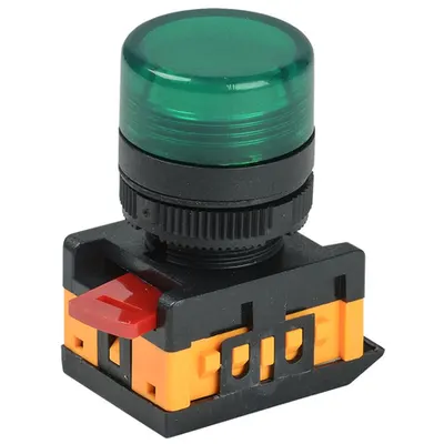 Lampa semnalizare AL-22TE d22mm verde neon /240V cylinder