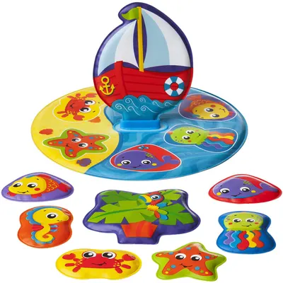 Puzzle pentru baie Playgro - Barca cu panze