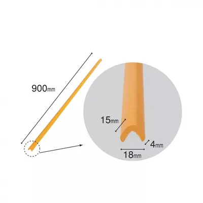 Banda protectie mobilier pentru copii Car Boy Safety Galben 90 cm din spuma 18x900x15x4 cm