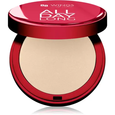 AA Wings of Color All Day Long Pressed Setting Powder pudra compacta cu efect matifiant culoare 02 Natural Medium 9 g