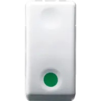Intrerupator cu Revenire 1p 250v Ac - No 10a - Auxiliares Contact Nc - Start - Symbol Green - 1 Module - System White