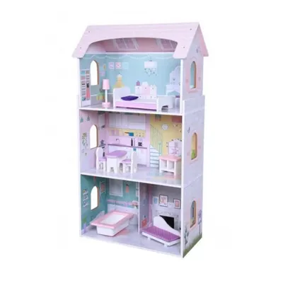 Casuta din lemn cu mobilier pentru papusi Moni Toys - Anna, 4121