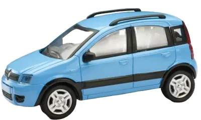 Mașinuță metalică Newray - Fiat Panda 4X4, albastră, 1:43