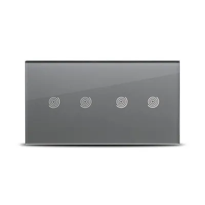 Panou dublu gri 2T+2T, aparataj touch PULSAR NS