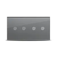 Panou dublu gri 2T+2T, aparataj touch PULSAR NS