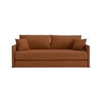 Canapea teracotă extensibilă cu tapițerie din chenille 209 cm Shannon – Cosmopolitan Design