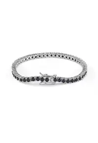 Bratara Tennis 3mm - Argint - pentru barbati 3 mm - Negru diamant