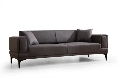 Canapea extensibila HORIZON, 3 locuri, gri inchis, 230x95x77 cm
