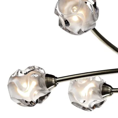 Plafoniera Seattle 8 Light Semi Flush Antique Brass