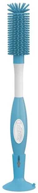 Perie de curățat sticle Dr. Brown's - Soft Touch, blue