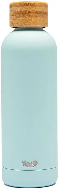Sticlă termică YOLO - Mint, 500 ml, capac maro