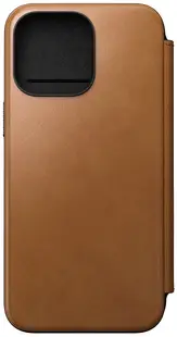 Husă Nomad - Modern Leather Folio, iPhone 15 Pro Max, English Tan